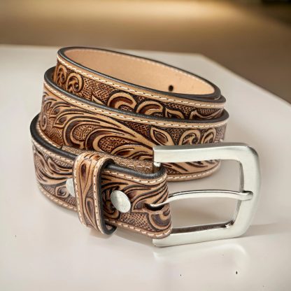 Hand-carved vintage belt - Image 9