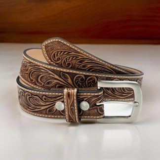 Hand-carved vintage belt