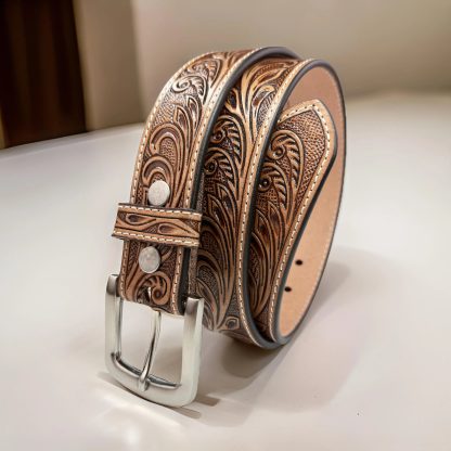 Hand-carved vintage belt - Image 5