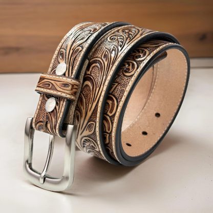 Hand-carved vintage belt - Image 2