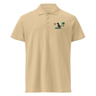 Fun Golf Dinosaur Embroidered Polo Shirt