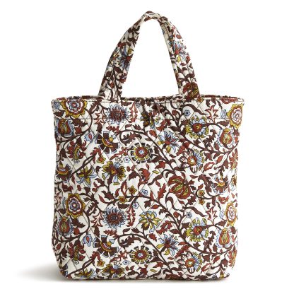 Vintage Art Floral Quilted Tote Bag - Image 3