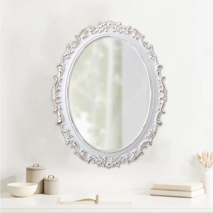 French carved oval mirror - Image 10