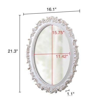 French carved oval mirror - Image 7