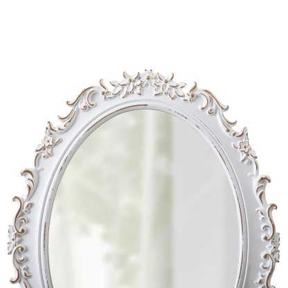 French carved oval mirror - Image 4