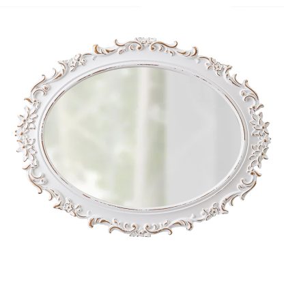 French carved oval mirror - Image 2