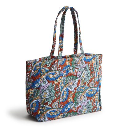 Vintage Paisley Quilted Tote