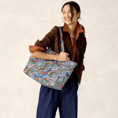 Vintage Paisley Quilted Tote - Image 2