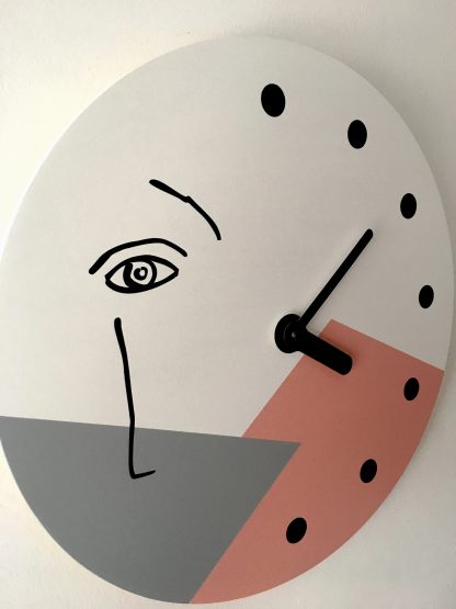 Artistic geometric abstract human face wall clock - Image 2