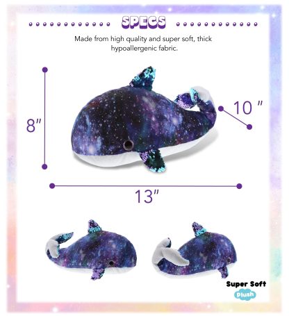 Starry Sky Sequined Whale Plush Doll - Image 2
