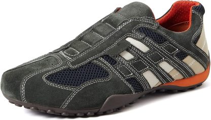 Men's suede and mesh casual sneakers