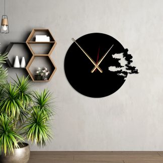 Abstract fragment wall clock