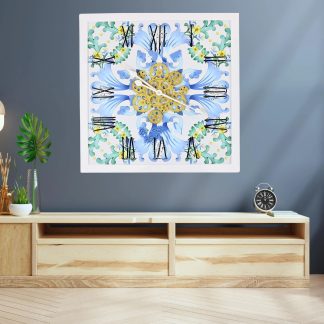 Art wall clock