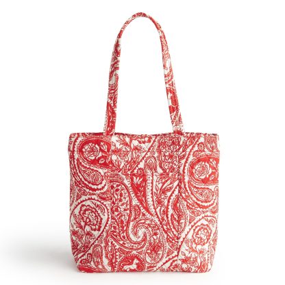 Paisley pattern red and white tote bag - Image 5