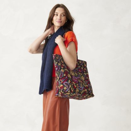Vintage Art Deco Quilted Tote - Image 2
