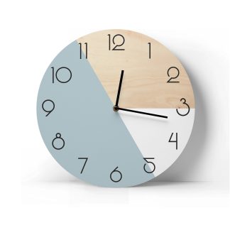 Contrast color wooden wall clock