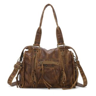 Retro distressed cowhide women's bag