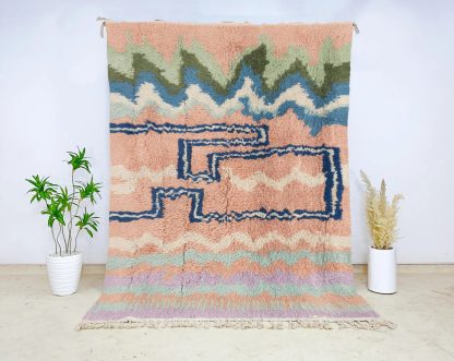 Geometric wave style handmade carpet - Image 4