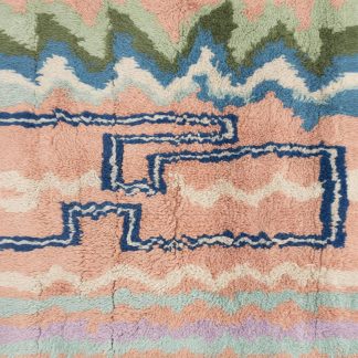 Geometric wave style handmade carpet