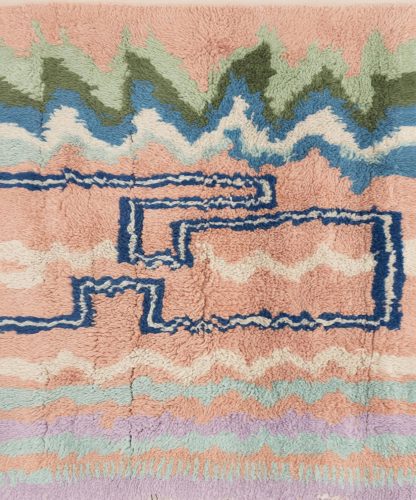 Geometric wave style handmade carpet