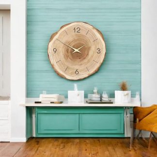 Creative log tree ring wall clock