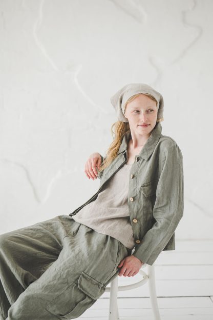 Women's Linen Cargo Wide-Leg Pants - Image 2