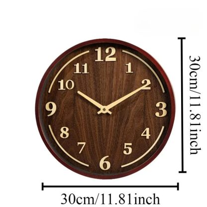 Retro light luxury wooden wall clock - Image 6