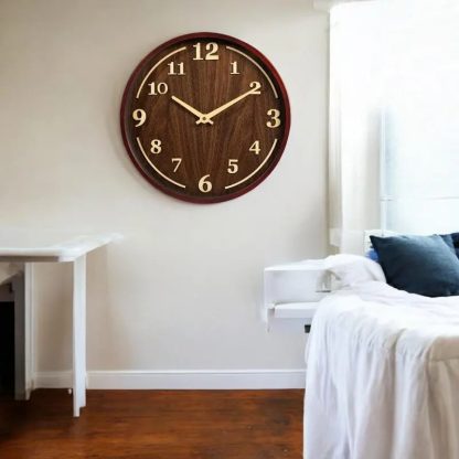 Retro light luxury wooden wall clock - Image 3
