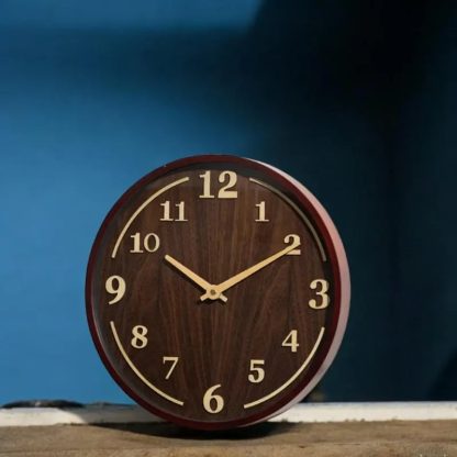 Retro light luxury wooden wall clock - Image 2