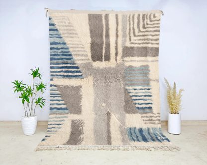 Geometric patchwork handmade carpet - Image 4