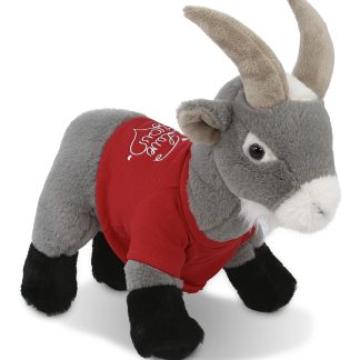 Heart-shaped red goat plush doll