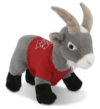Heart-shaped red goat plush doll