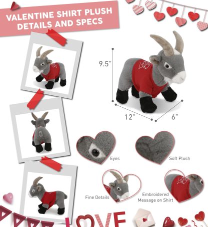 Heart-shaped red goat plush doll - Image 2