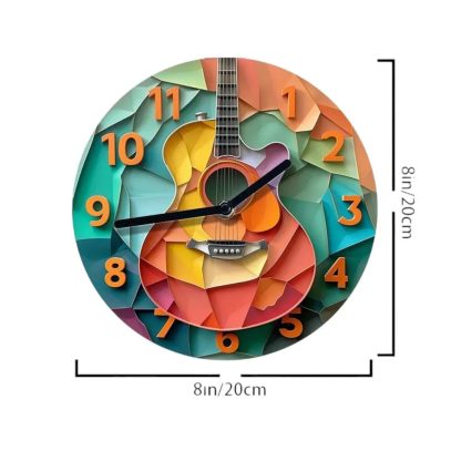 Creative guitar-shaped wall clock - Image 5