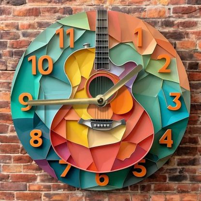Creative guitar-shaped wall clock - Image 4