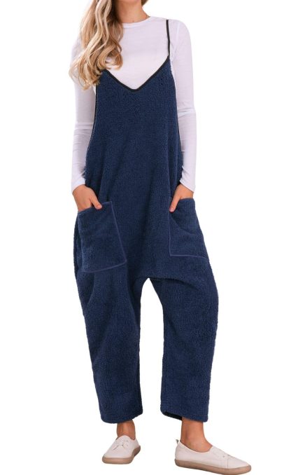Women's Sherpa Fleece Jumpsuit - Image 6