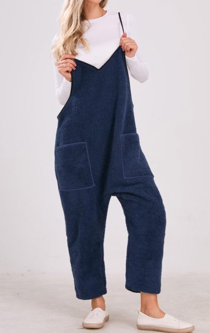 Women's Sherpa Fleece Jumpsuit - Image 4
