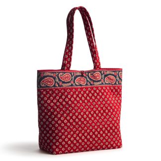 Ethnic style patchwork quilted tote bag