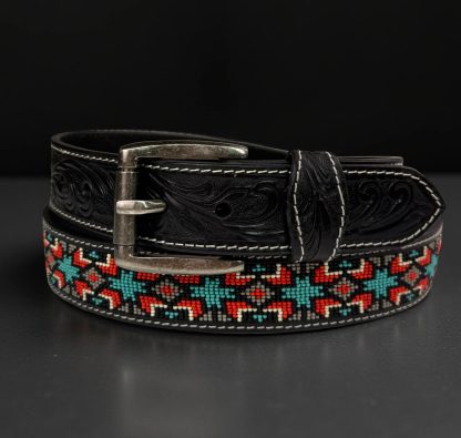 Ethnic style beaded carved belt - Image 7