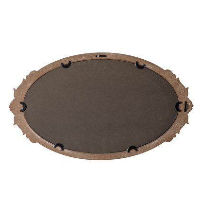 French romantic carved oval mirror - Image 2