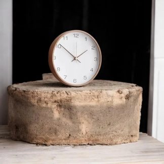 Minimalist wooden wall clock