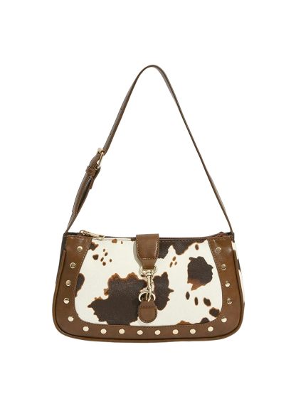 Cow pattern rivet underarm bag - Image 6