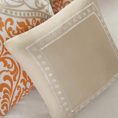 Orange damask bedding - Image 2