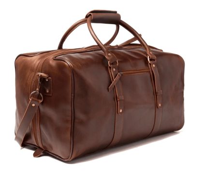 A caramel brown travel bag - Image 4