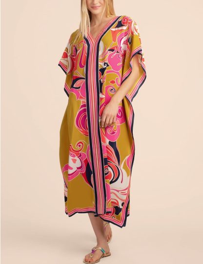 Retro printed robe dress - Image 5
