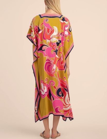 Retro printed robe dress - Image 3