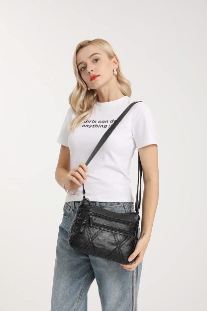 Black diamond pattern crossbody bag - Image 7