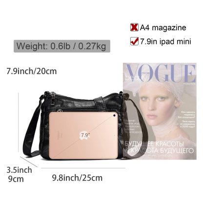 Black diamond pattern crossbody bag - Image 4