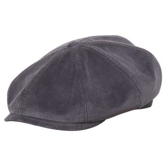 Dark grey corduroy vintage newsboy cap