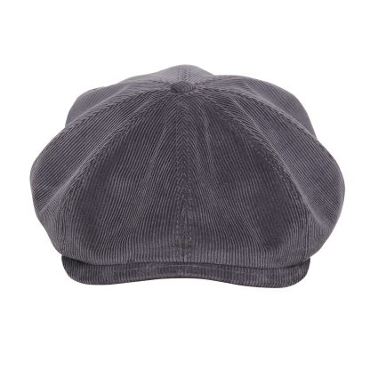 Dark grey corduroy vintage newsboy cap - Image 5